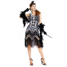 Carica l'immagine nel visualizzatore di Gallery, ShiyiUP Accessori per Flapper Anni '20 Capelli Collana Nero# - Ilgrandebazar