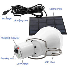 Carica l'immagine nel visualizzatore di Gallery, solare lampada LED portatile della di lanterna Lampada + Pannello Solare