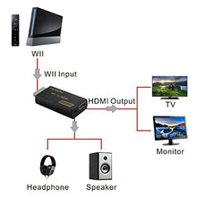 Carica l'immagine nel visualizzatore di Gallery, Wii Convertitore,Musou a HDMI 1080P Audio Video Adattatore con Audio...