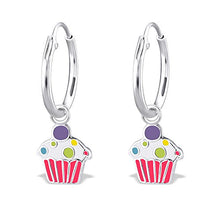 Carica l'immagine nel visualizzatore di Gallery, TATA Gisele© orecchini cerchio Bambino in Argento 925/000 RODIATO E Epoxy –... - Ilgrandebazar