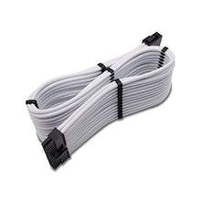 Carica l'immagine nel visualizzatore di Gallery, EZDIY-FAB Kit Cavo di Prolunga PCI-E 24Pin / 500mm/19.68in, Weiss- with combs - Ilgrandebazar