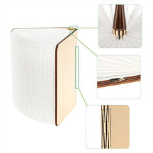 Carica l'immagine nel visualizzatore di Gallery, Lixada Libro Lampada Luce LED di legno Pieghevole Luci Booklight Bianco Caldo - Ilgrandebazar