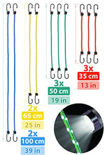 Carica l'immagine nel visualizzatore di Gallery, valonic corde elastiche con ganci | riflettente | set di 10 | 200% di...