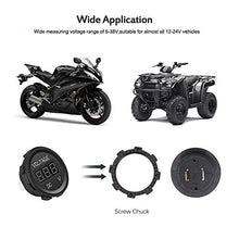 Carica l'immagine nel visualizzatore di Gallery, YGL Voltmetro DC 24v / 12v Auto/Moto Impermeabile Tensione Corrente Blu - Ilgrandebazar