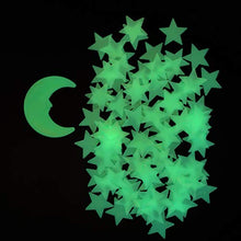 Carica l'immagine nel visualizzatore di Gallery, VORCOOL Luna Stelle Fluorescenti Luminose Soffitto Stickers Murali da Giallo