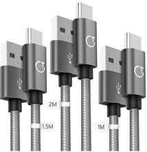 Carica l'immagine nel visualizzatore di Gallery, Gritin Cavo USB C [3 Pezzi: 1m, 1.5m, 2m] Nylon 1m+1.5m+2m, Grigio - Ilgrandebazar