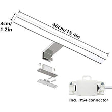 Carica l'immagine nel visualizzatore di Gallery, Lampada Specchio Bagno Led Wowatt Parete 40cm 8W Bianca Calda