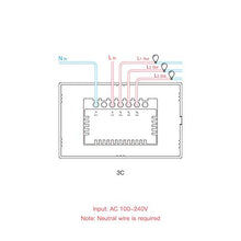 Carica l'immagine nel visualizzatore di Gallery, SONOFF T3US3C Interruttore Intelligente Luce Controllo RF Wireless T3US3C-TX