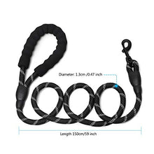 Carica l'immagine nel visualizzatore di Gallery, HAODIUSB88 Guinzaglio per Cani, 1,5 m Robusto Cani con Nero - Ilgrandebazar
