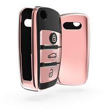 Carica l'immagine nel visualizzatore di Gallery, kwmobile Cover Copri-Chiave Compatibile nero brillante / oro rosa