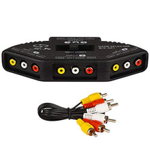 Carica l'immagine nel visualizzatore di Gallery, Commutatore audio video, AV Connettori, RCA Selettore con 3-porte-Input...