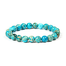 Carica l'immagine nel visualizzatore di Gallery, GD GOOD.designs EST. 2015 Bracciale Chakra Perle di Diaspro - Pietra Marina...