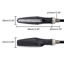 Carica l'immagine nel visualizzatore di Gallery, Proster MY214, Indicatori di direzione a LED, impermeabili, DC 12V, Nero, 4...