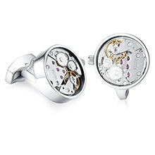 Carica l'immagine nel visualizzatore di Gallery, HONEY BEAR Uomo Orologiore i gemelli movimento d'epoca con Gift Argento - Ilgrandebazar