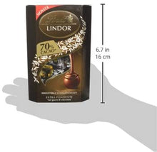Carica l'immagine nel visualizzatore di Gallery, Lindt Cornet Lindor 70% Cacao, Circa 16 Praline, 200g