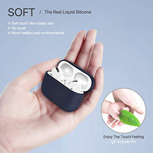 Carica l'immagine nel visualizzatore di Gallery, Miracase - Custodia protettiva in silicone per Airpods Pro, triplo Blu navy.