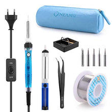Carica l'immagine nel visualizzatore di Gallery, Saldatore Kit 60W 220V di Saldatura a Stagno Professionale con Valigetta...