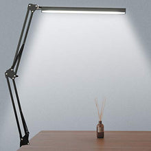 Carica l'immagine nel visualizzatore di Gallery, NovoLido LED Lampada da Tavolo con Morsetto, 3 Modalità di Colore Nero - Ilgrandebazar