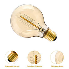 Carica l'immagine nel visualizzatore di Gallery, 60W Lampadine vintage, E27 Lampadina Edison Vintage 2 Pezzi 60w G80 - Ilgrandebazar