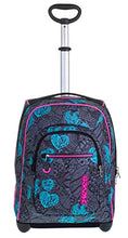 Carica l'immagine nel visualizzatore di Gallery, Trolley Fit Seven Colorflower, Nero, 35 Lt, 2in1 Zaino con Sollevamento...
