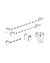 Carica l'immagine nel visualizzatore di Gallery, METAFORM Set accessori bagno kit completo Zero Cromo 5 pezzi in Argento - Ilgrandebazar