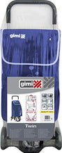 Carica l'immagine nel visualizzatore di Gallery, Gimi Twin Carrello Portaspesa 4 Ruote, Portata 30 kg, Richiudibile, Blu
