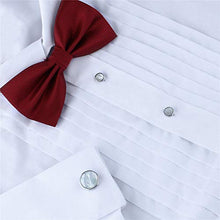 Carica l'immagine nel visualizzatore di Gallery, HAWSON, set di bottoni e gemelli in madreperla, per camicia da uomo, 6-Silver - Ilgrandebazar