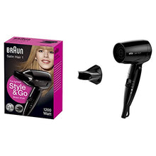Carica l'immagine nel visualizzatore di Gallery, Braun Satin Hair 1 HD130 Style&amp;Go Asciugacapelli da Viaggio - Ilgrandebazar