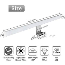 Carica l'immagine nel visualizzatore di Gallery, Luce da Specchio a LED in Acciaio Inossidabile/Aourow Lampada Specchio... - Ilgrandebazar