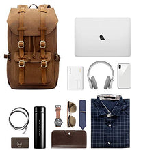 Carica l'immagine nel visualizzatore di Gallery, FANDARE  EverVanz Zaino in Tela per Computer Portatile da 15", Borsa 2. Brun