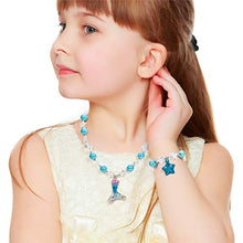 Carica l'immagine nel visualizzatore di Gallery, Set di collana con ciondolo a forma coda sirena per bambine,... - Ilgrandebazar