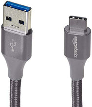 Carica l'immagine nel visualizzatore di Gallery, AmazonBasics - Cavo da USB C a 3.1 gen 1, in nylon a 1,8 m, Grigio scuro