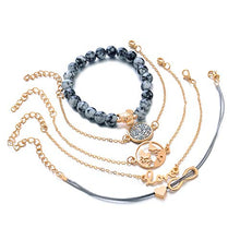 Carica l'immagine nel visualizzatore di Gallery, Braccialetto Set di Gioielli, Dsaren Regolabile Bracciale a Mappa E Tartaruga - Ilgrandebazar