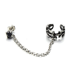 Carica l'immagine nel visualizzatore di Gallery, 1pc Gothic Collegamento Chain Clip-on Orecchini a Cerchio, da Uomo... - Ilgrandebazar