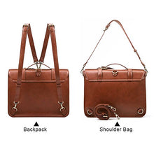 Carica l'immagine nel visualizzatore di Gallery, ECOSUSI Borsa Messenger a Tracolla Vintage Zaini Casual Donna Marrone1