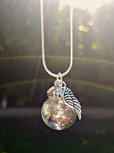 Carica l'immagine nel visualizzatore di Gallery, Dente di leone Ali d'angelo collana pendente in Argento sterling 925 con... - Ilgrandebazar