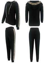 Carica l'immagine nel visualizzatore di Gallery, Loalirando Completo Sportivo Donna Leopardata Tuta da Ginnastica 2 L, Nero - Ilgrandebazar