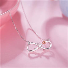 Carica l'immagine nel visualizzatore di Gallery, BlingGem Collane Donna Rosé Fiore Infinito Oro Bianco Placcato Argento 925... - Ilgrandebazar