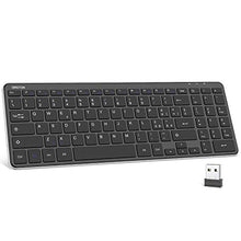 Carica l'immagine nel visualizzatore di Gallery, OMOTON Tastiera Wireless per PC Windows 7/8/10, con Ricevitore USB Nera