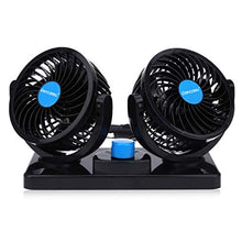 Carica l'immagine nel visualizzatore di Gallery, Grencareu Ventilatore 12 Volt Doppia Testa Ventola di Raffreddamento avec...