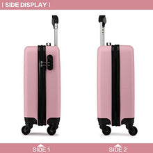 Carica l'immagine nel visualizzatore di Gallery, Kono Trolley rigido in ABS Bagaglio a Mano Valigia Rigida e Leggera con Rosa
