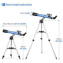 Carica l'immagine nel visualizzatore di Gallery, TELMU Telescopio Astronomico GS700/60, Ingrandimento (117x e 28x), Oculare...