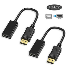 Carica l'immagine nel visualizzatore di Gallery, ABLEWE Cavo Displayport a HDMI 1080p,Adattatore DP a HDMi Cable 2 pezzi