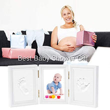 Carica l'immagine nel visualizzatore di Gallery, Impronta Bambino - Newlemo Cornice Baby con Porta 3 Parti, Bianco