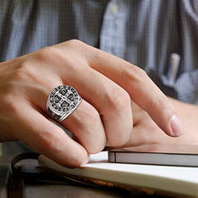 Carica l'immagine nel visualizzatore di Gallery, JewelryWe Gioielli Anello da Uomo Donna Punk Acciaio Inossidabile Argento - Ilgrandebazar
