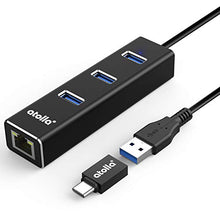 Carica l'immagine nel visualizzatore di Gallery, Atolla Adattatore USB Ethernet, Hub 3.0 in Alluminio 3 Porte USB...