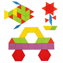 Carica l'immagine nel visualizzatore di Gallery, LEADSTAR Tangrams Puzzle di Legno Forme Geometriche per Bambini Multicolor