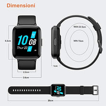 Carica l'immagine nel visualizzatore di Gallery, YAMAY ZOSKVE Smartwatch con Saturimetro Misuratore Pressione Nero