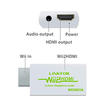 Carica l'immagine nel visualizzatore di Gallery, LiNKFOR Wii Convertitore con Cavo HDMI 3ft/Convertitore a HDMI/Wii Bianco