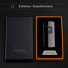 Carica l'immagine nel visualizzatore di Gallery, ASANMU Accendino Elettrico, USB Ricaricabile Antivento Nero - Ilgrandebazar